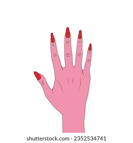 Woman's Hand Icon Vector Design.