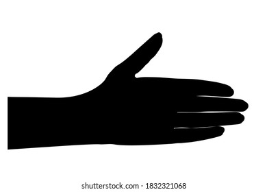 Woman's hand, palm. Vector stock illustration eps10. 