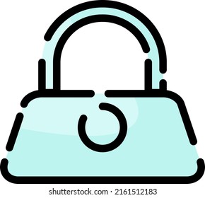 Womans handbag, illustration, vector on a white background.