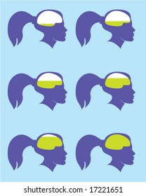 Womans Head (brain) Fill Up