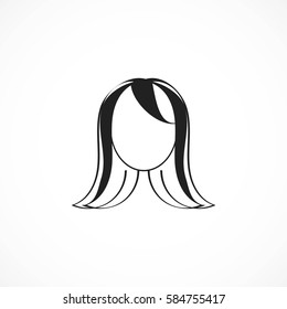 Woman's Head icon, Vector EPS 10 illustration style