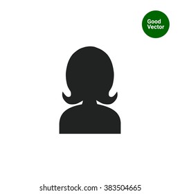 Woman's head silhouette