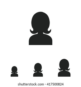 Woman's head silhouette