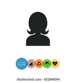 Woman's head silhouette