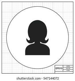 Woman's head silhouette