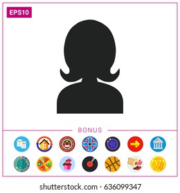 Woman's head silhouette