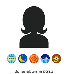 Woman's head silhouette