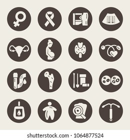 Woman's Health Icon Set