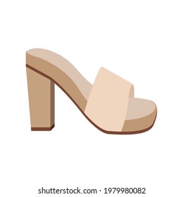 Womans heeled sandal vector emoji