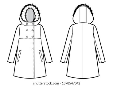 womans hooded coat