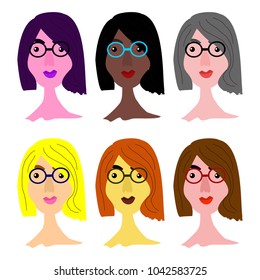 womans illustration on white background 