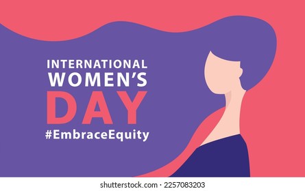 Womans international day. 8th march. Embrace Equity. EmbraceEquity campaign. Stand up against discrimination and stereotype