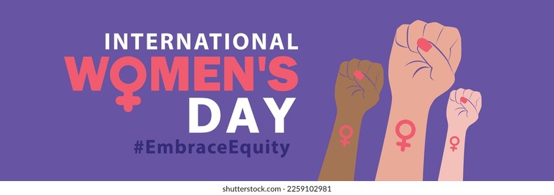 Womans international day. 8th march. Embrace Equity. EmbraceEquity campaign. Stand up against discrimination and stereotype