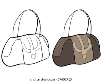 Bolso de cuero de la mujer