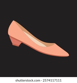 woman's leather shoes design vector art illustration 