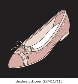 woman's leather shoes design vector art illustration 