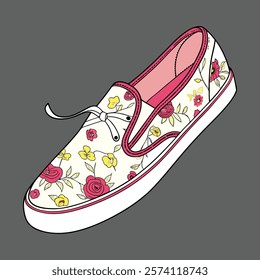 woman's leather shoes design vector art illustration 