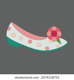 woman's leather shoes design vector art illustration 