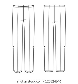 Woman's legging technical drawing