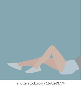 Womans legs, illustration, vector on white background.