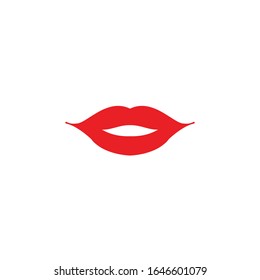 Woman's lips gestures Icon vector sign isolated for graphic and web design. Woman's lips gestures symbol template color editable on white background.