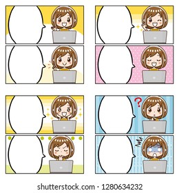 A woman's manga balloon.