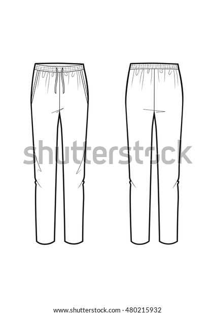Womans Pants Stock Vector (Royalty Free) 480215932