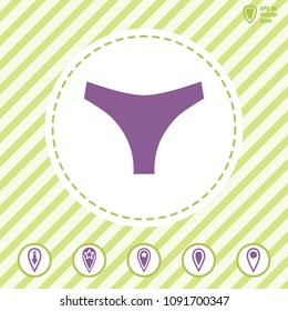 woman's panty vector icon. Flat design style.