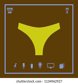 woman's panty vector icon. Flat design style.