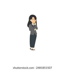 woman's pose with a relaxed walk female