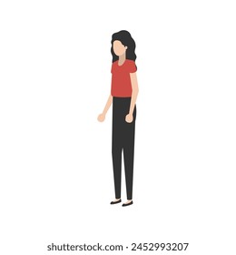 woman's pose with a relaxed walk lifestyle