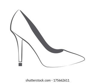 Woman's shoe on white background