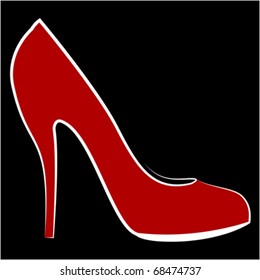 Woman's shoe, vector sketch