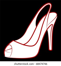 Woman's shoe, vector sketch
