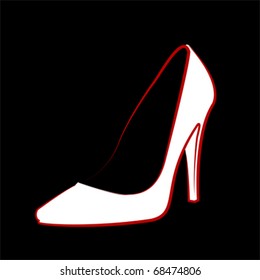 Woman's shoe, vector sketch