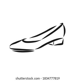 Woman's shoe, vector sketch, women's Shoe, vector sketch illustration