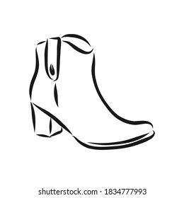 Woman's shoe, vector sketch, women's Shoe, vector sketch illustration