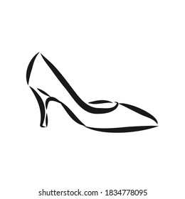 Woman's shoe, vector sketch, women's Shoe, vector sketch illustration