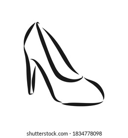 Woman's shoe, vector sketch, women's Shoe, vector sketch illustration