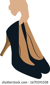 Frauenschuhe, Illustration, Vektorillustration auf weißem Hintergrund.