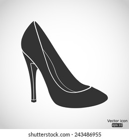 woman's shoes vector icon
