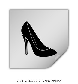 woman's shoes vector icon