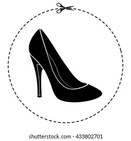 woman's shoes vector icon