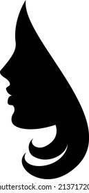 woman's silhouette, hair