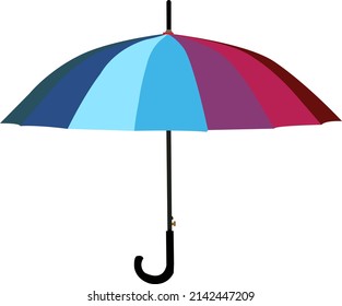 Womans umbrella, illustration, vector on a white background.