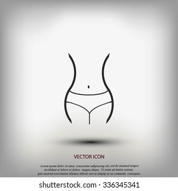 woman's waist icon
