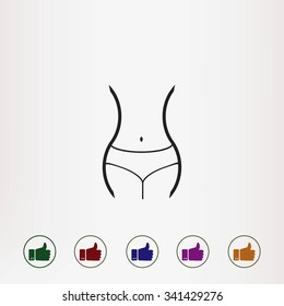 woman's waist icon woman's waist icon