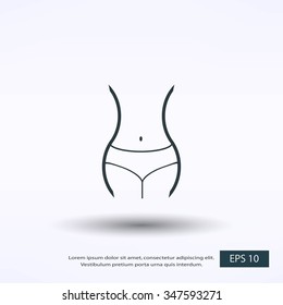 woman's waist icon