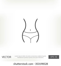 woman's waist icon