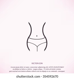 woman's waist icon